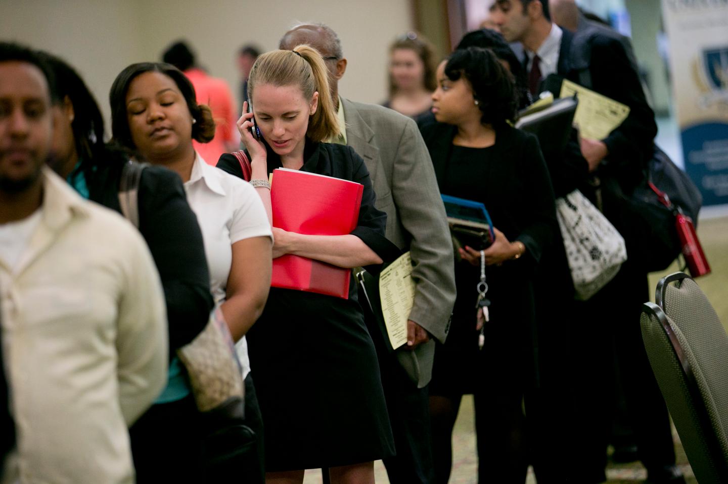 Inside A Career Fair Ahead Of Jobless Claims Figures