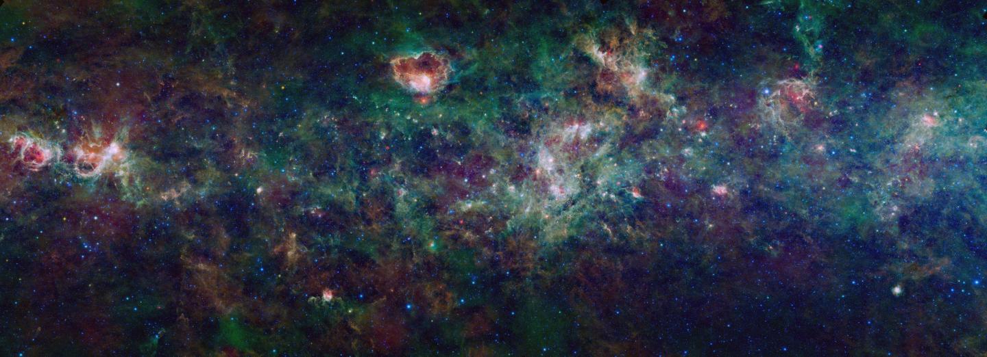 This enormous section of the Milky Way galaxy is a mosaic of images from NASA's WISE. The constellations Cassiopeia and Cepheus are featured.