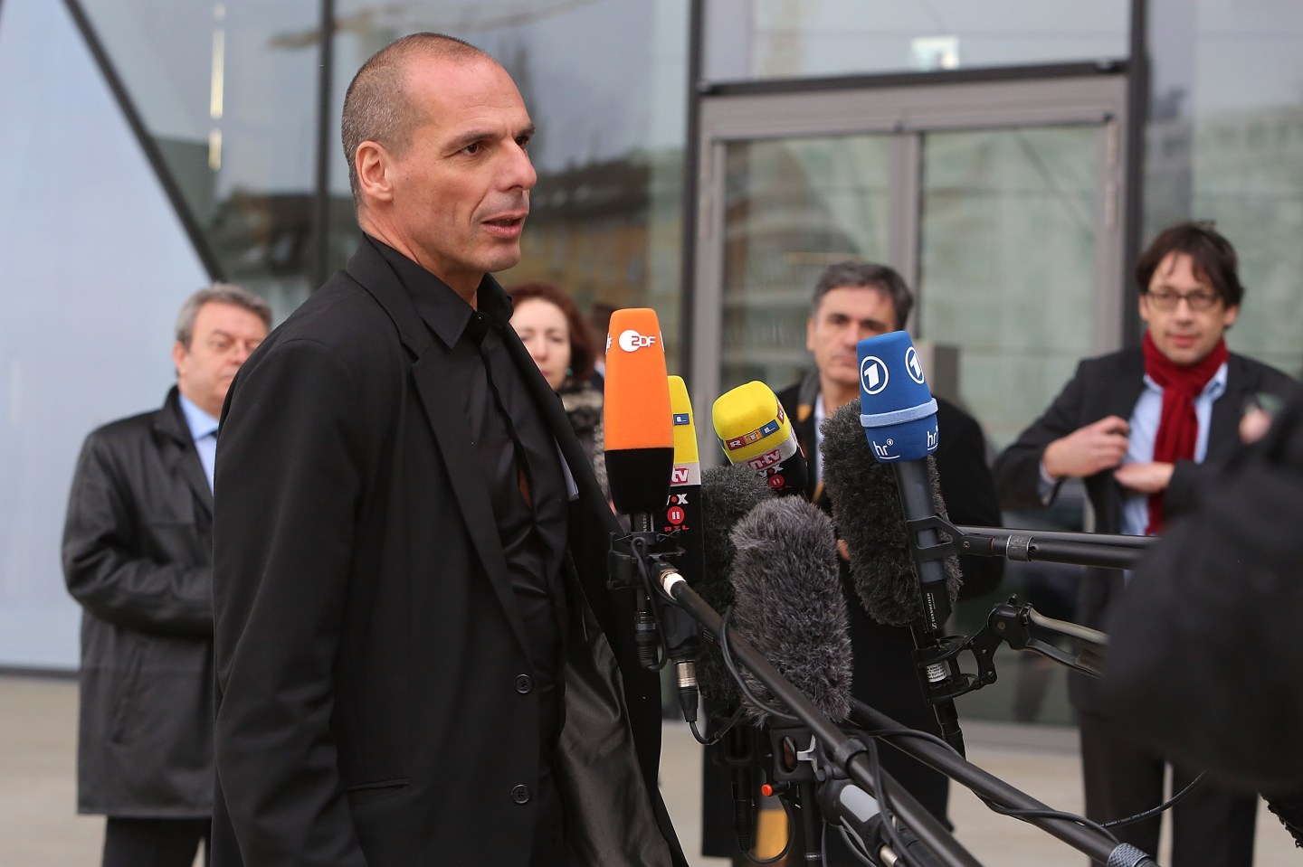 Greek Finance Minister Yanis Varoufakis Visits EZB In Frankfurt