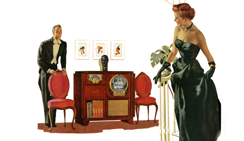 Couple At Home In Formal Wear