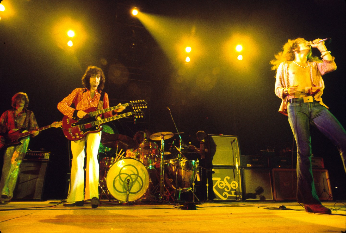 Led Zeppelin performing in Los Angeles