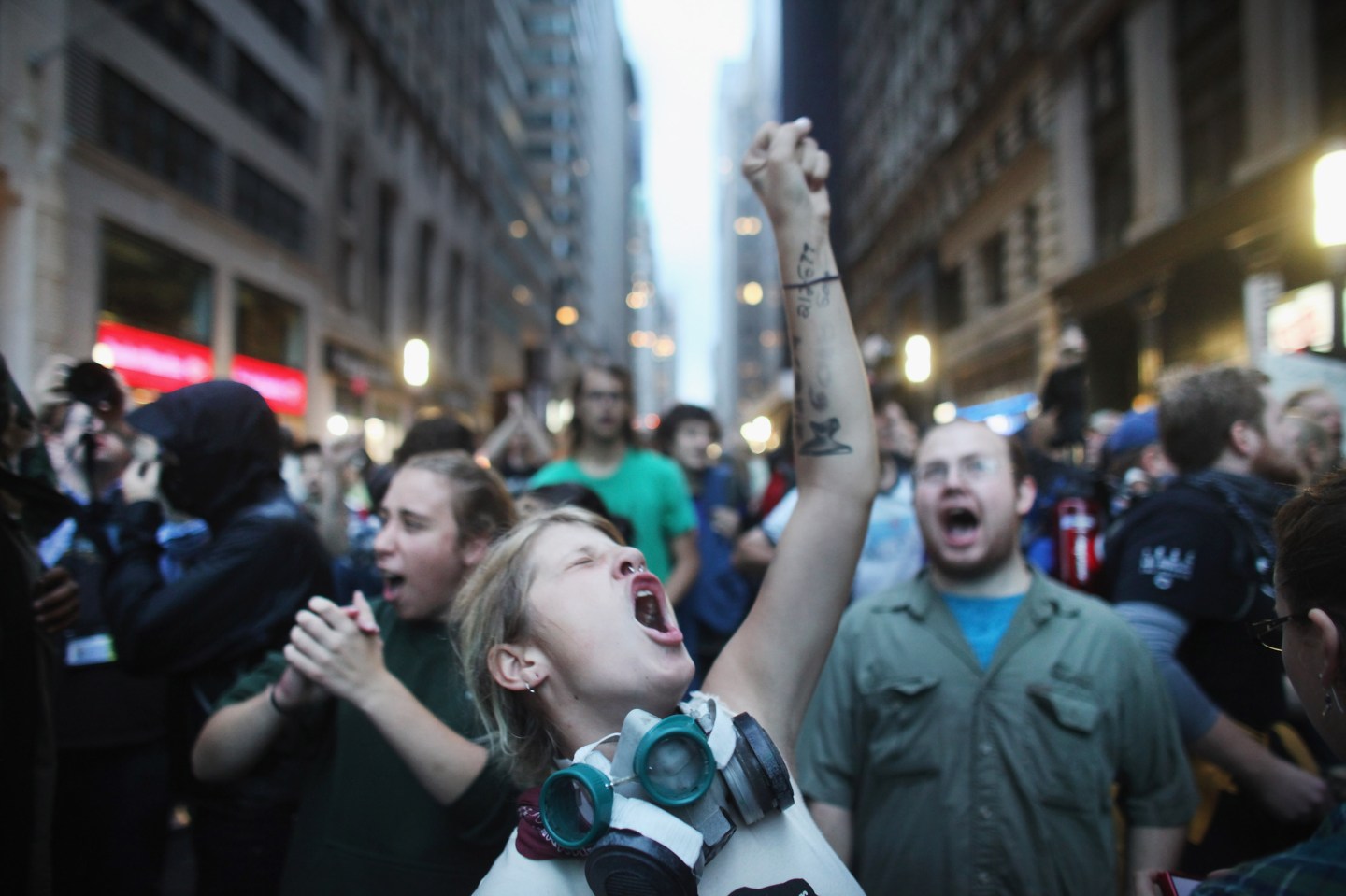 New York City Attempts To Remove Occupy Wall St Protestors From Park Encampment
