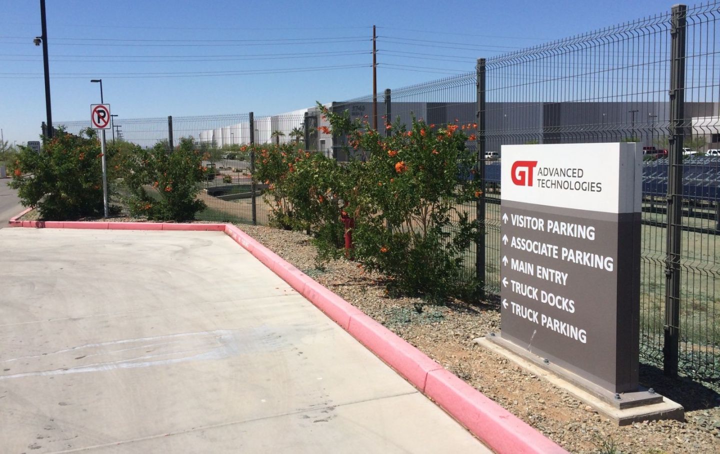 Back entrance to the former sapphire plant.