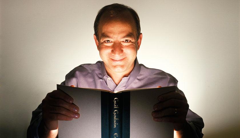 Portrait of Jeff Bezos, founder and CEO of internet based company Amazon.com