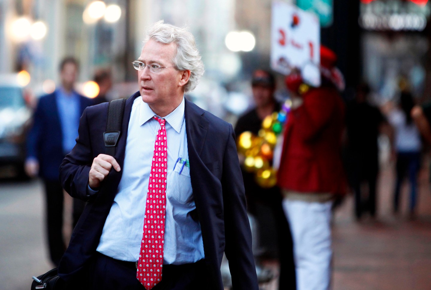 CEO, Chairman, and Co-founder of Chesapeake Energy Corporation McClendon walks through the French Quarter in New Orleans, Louisiana
