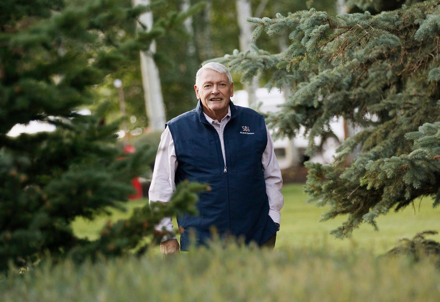 Liberty Media Corp. chairman Malone arrives at the annual Allen and Co. conference at the Sun Valley