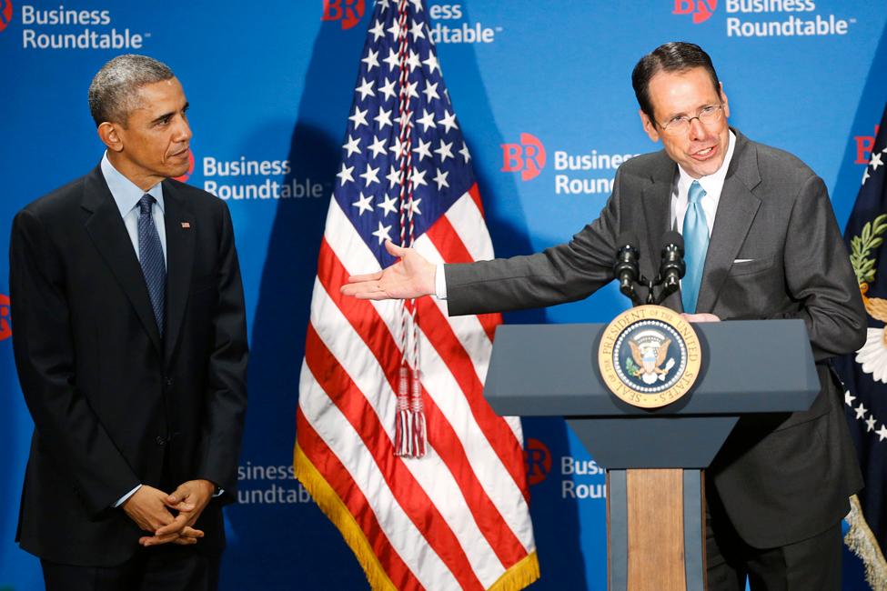 Obama, Business Roundtable, Randall Stephenson