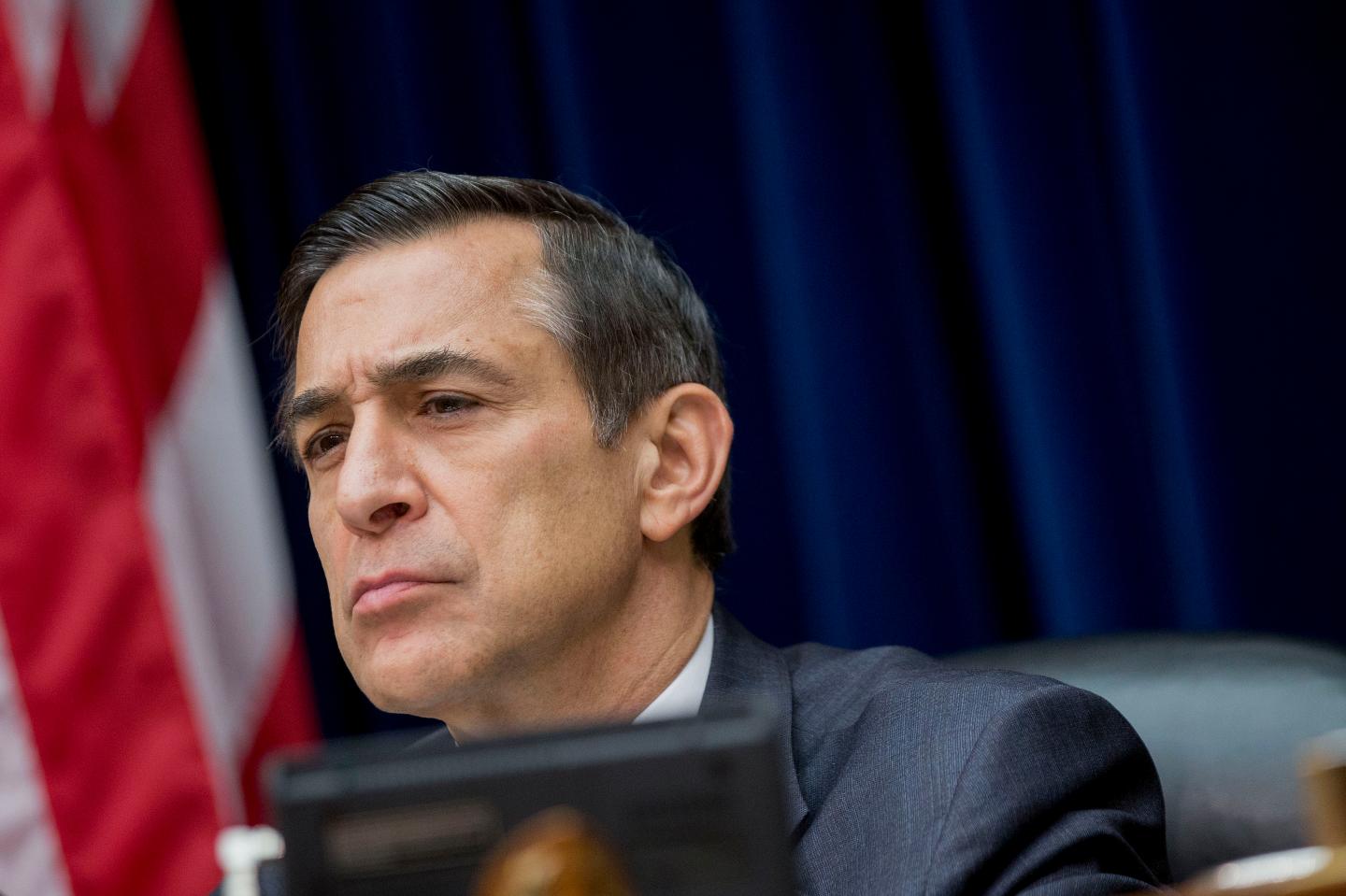 Representative Darrell Issa, a Republican from California and chairman of the House Oversight Committee, listens during a hearing with Jonathan Gruber, professor at Massachusetts Institute of Technology, not pictured, during a House Oversight Committee hearing in Washington, D.C., U.S., on Tuesday, Dec. 9, 2014. Gruber, the economist whose remarks on Obamacare have drawn criticism from Republicans, apologized to lawmakers for being Òglib, thoughtless and sometimes downright insulting.Ó Photographer: Andrew Harrer/Bloomberg *** Local Caption *** Darrell Issa