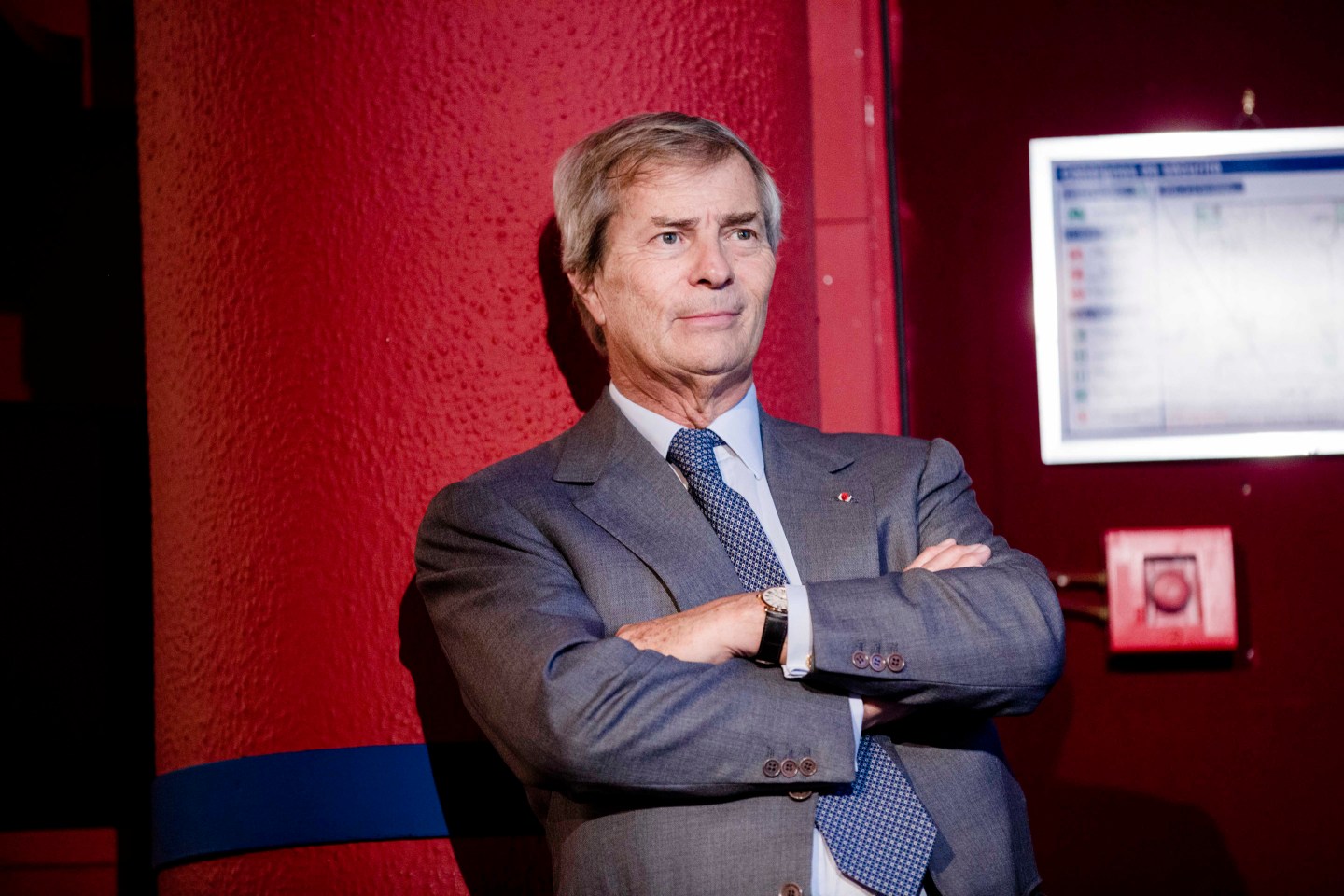 French Billionaire Vincent Bollore Attends Autolib Car-sharing News Conference