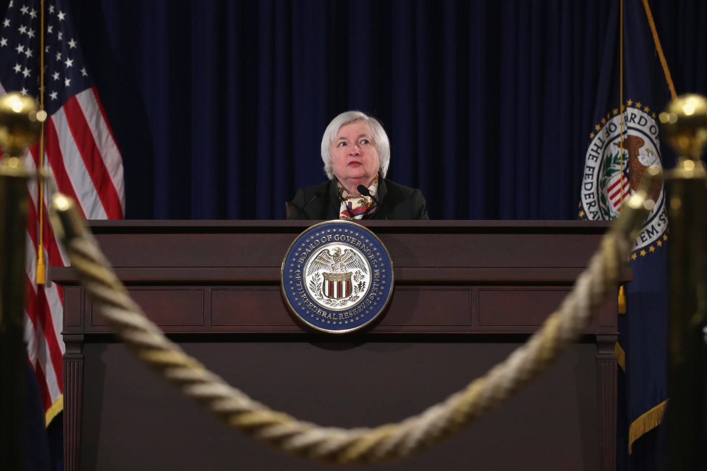 Janet Yellen Holds Press Conference On Interest Rates