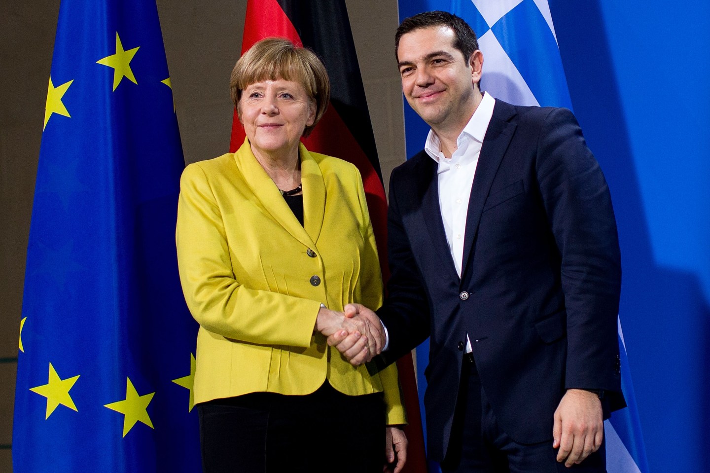 Prime Minister Tsipras Meets With Chancellor Merkel In Berlin