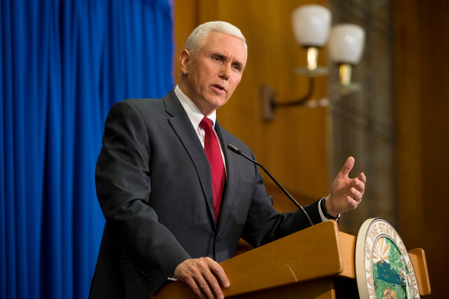 Indiana Gov. Mike Pence Holds Press Conference