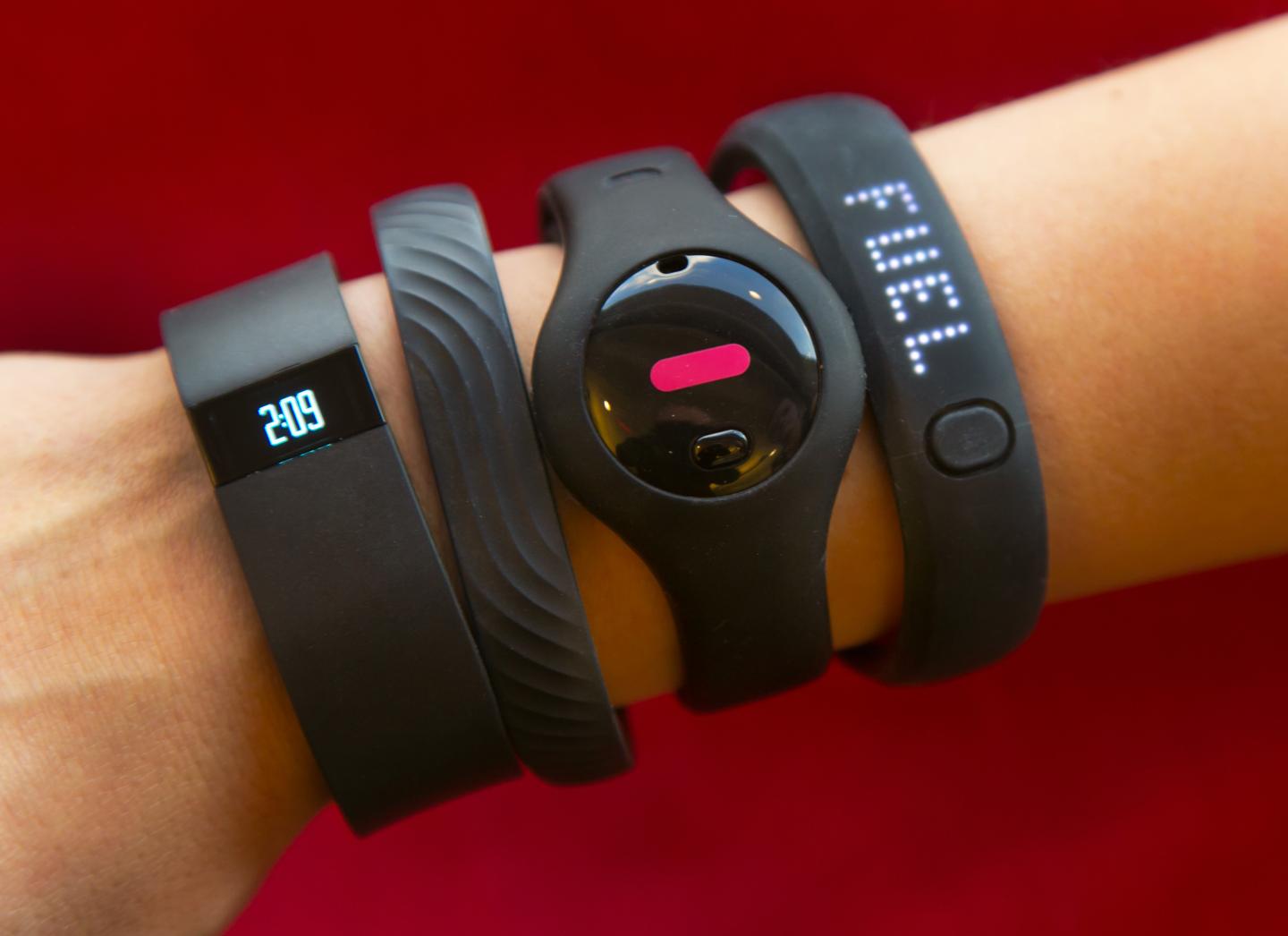 Fitbit Force, Jawbone Up,  Fitbug Orb, Nike FuelBand SE