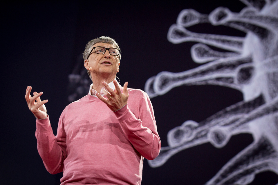 Bill Gates speaks at TED2015 - Truth and Dare, TED University, March 16-20, 2015, Vancouver Convention Center, Vancouver, Canada. Photo: Bret Hartman/TED