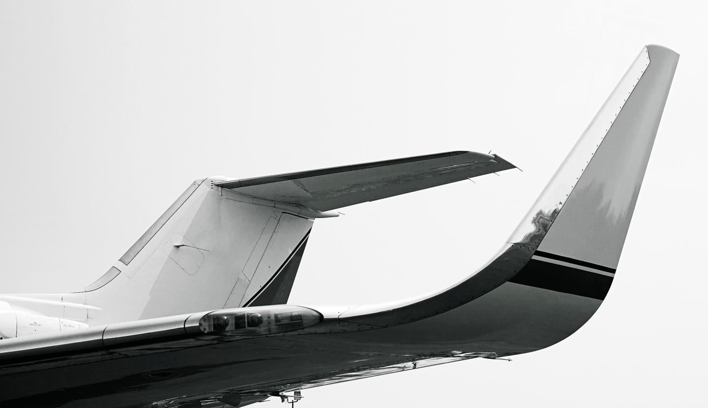 Section of a private airplane