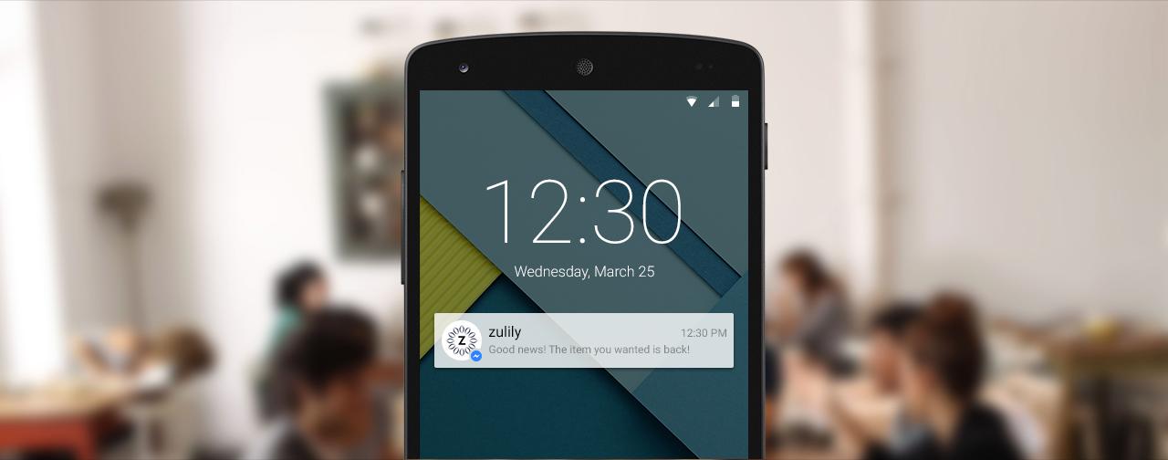 Facebook Messenger Everlane notification