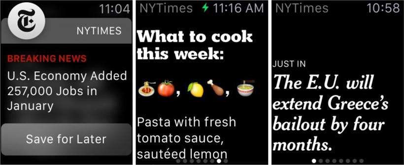 New York Times: All the news that fits on an Apple Watch