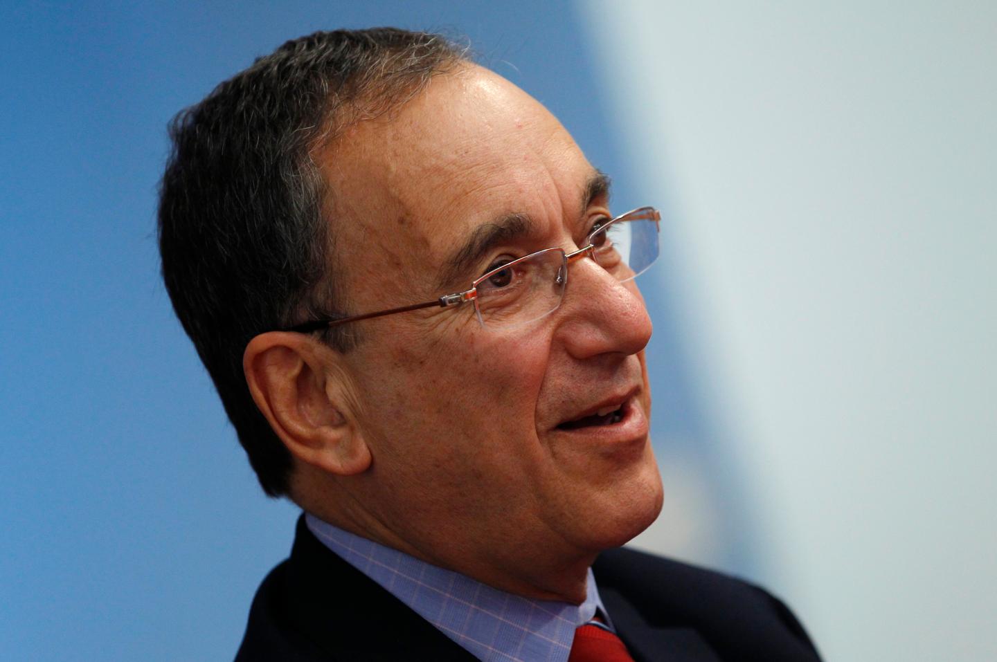 George Scangos, CEO of Biogen Inc. speaks during Reuters Health Summit in New York