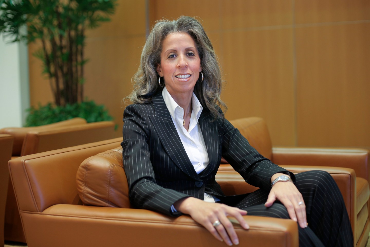 Lisa Lambert, executive director of Upward, poses for Reuters in Santa Clara, California