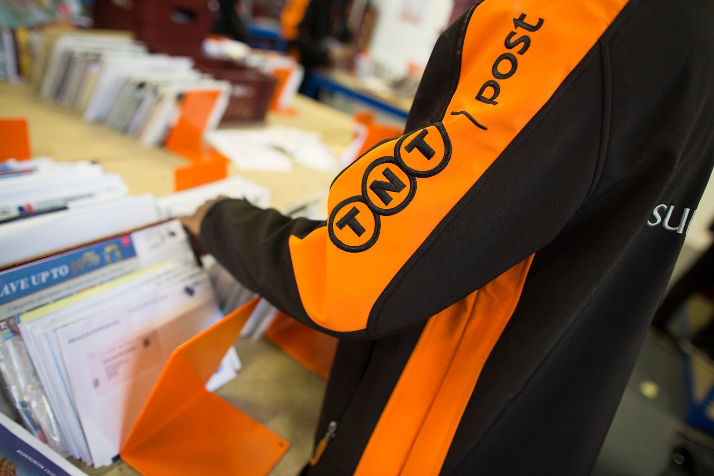 Operations Inside A TNT Post Mail Sorting Office