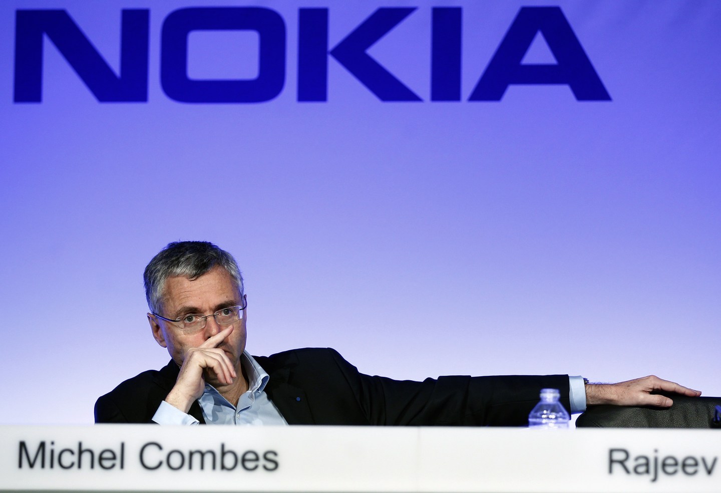 Nokia And Alcatel-Lucent hold A Press Conference At Pavillon Gabriel In Paris