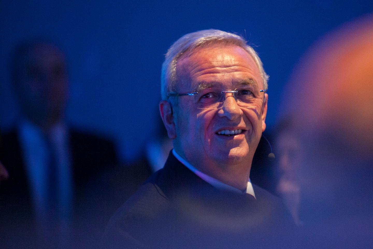 Volkswagen Group Forum DRIVE opens in Berlin. Opening event. Dr. Martin Winterkorn CEO VW Group, near the  stage  before the opening ceremony.  Berlin. Germany. 28.14.2015. Photo: Krisztian Bocsi