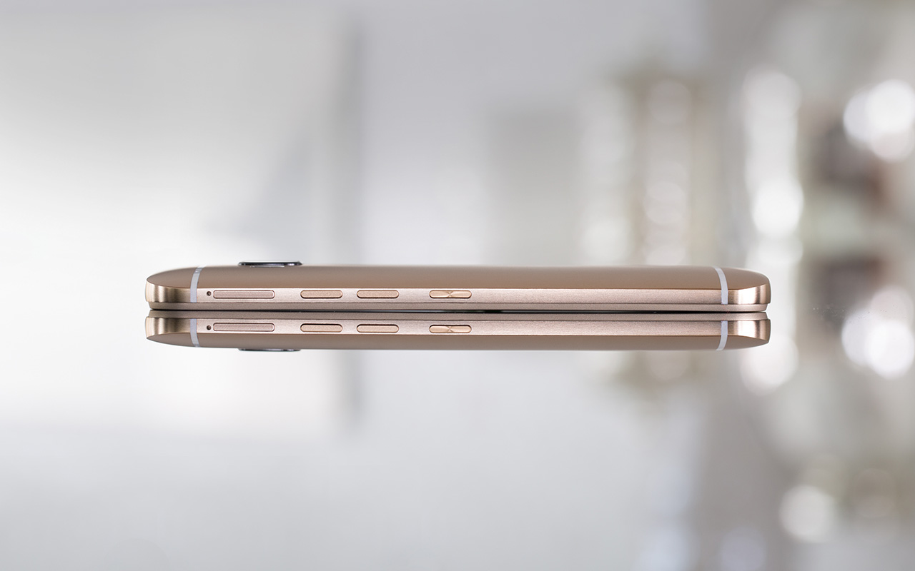 HTC One M9 rose gold side