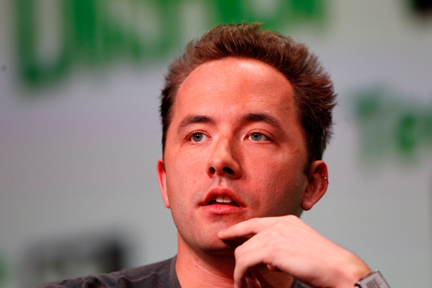 Dropbox CEO Houston speaks at TechCrunch Distrupt 2013 in San Francisco