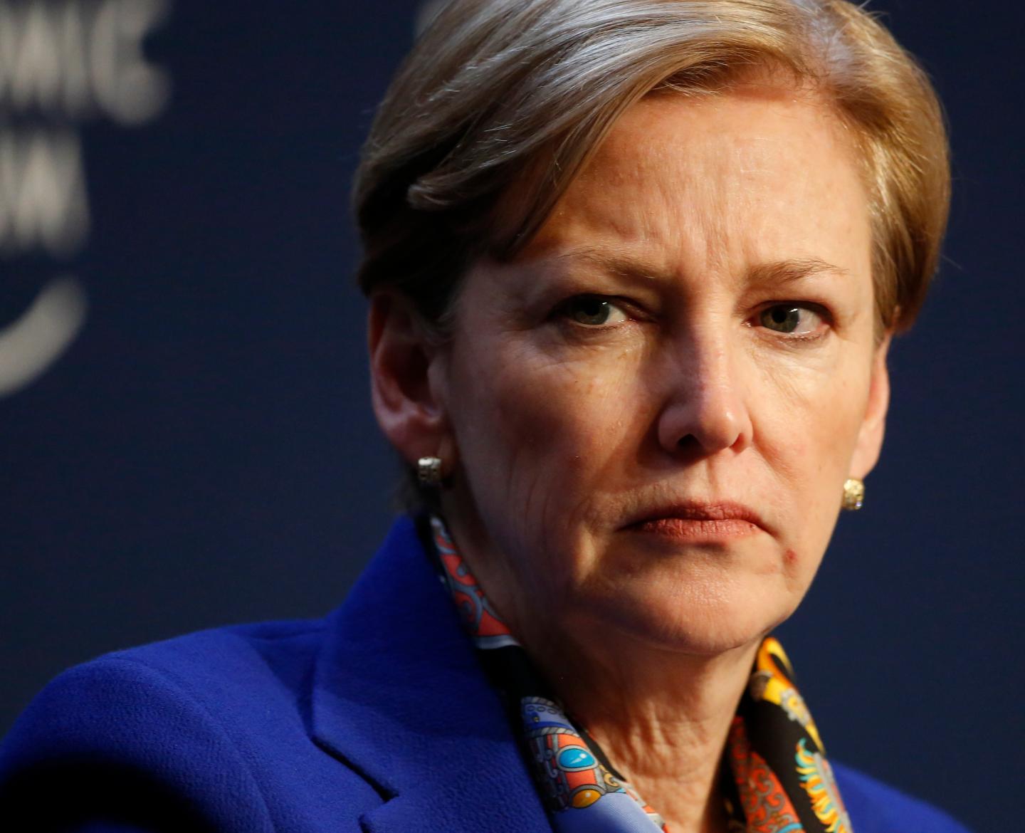 Kullman Chair of the Board and CEO of DuPont attends session of World Economic Forum in Davos