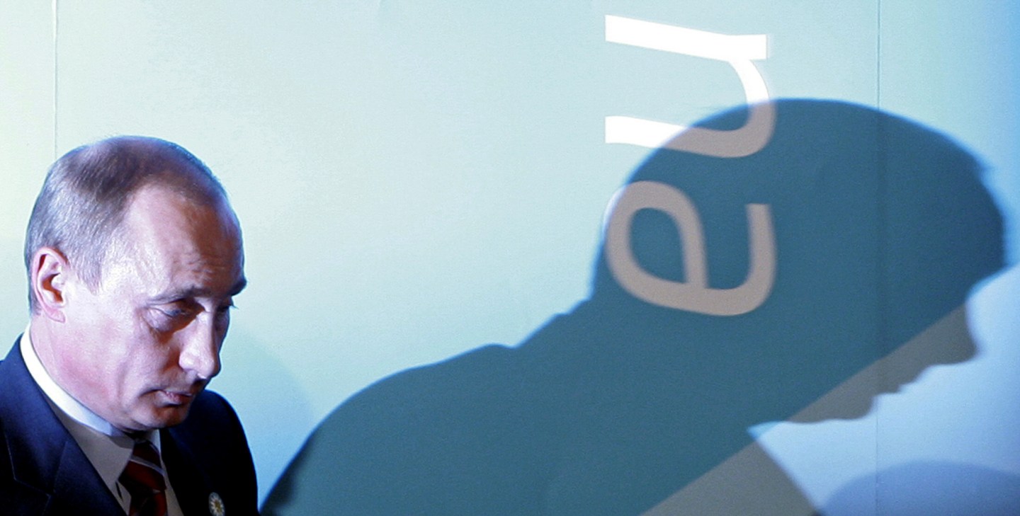 Russian President Vladimir Putin leaves