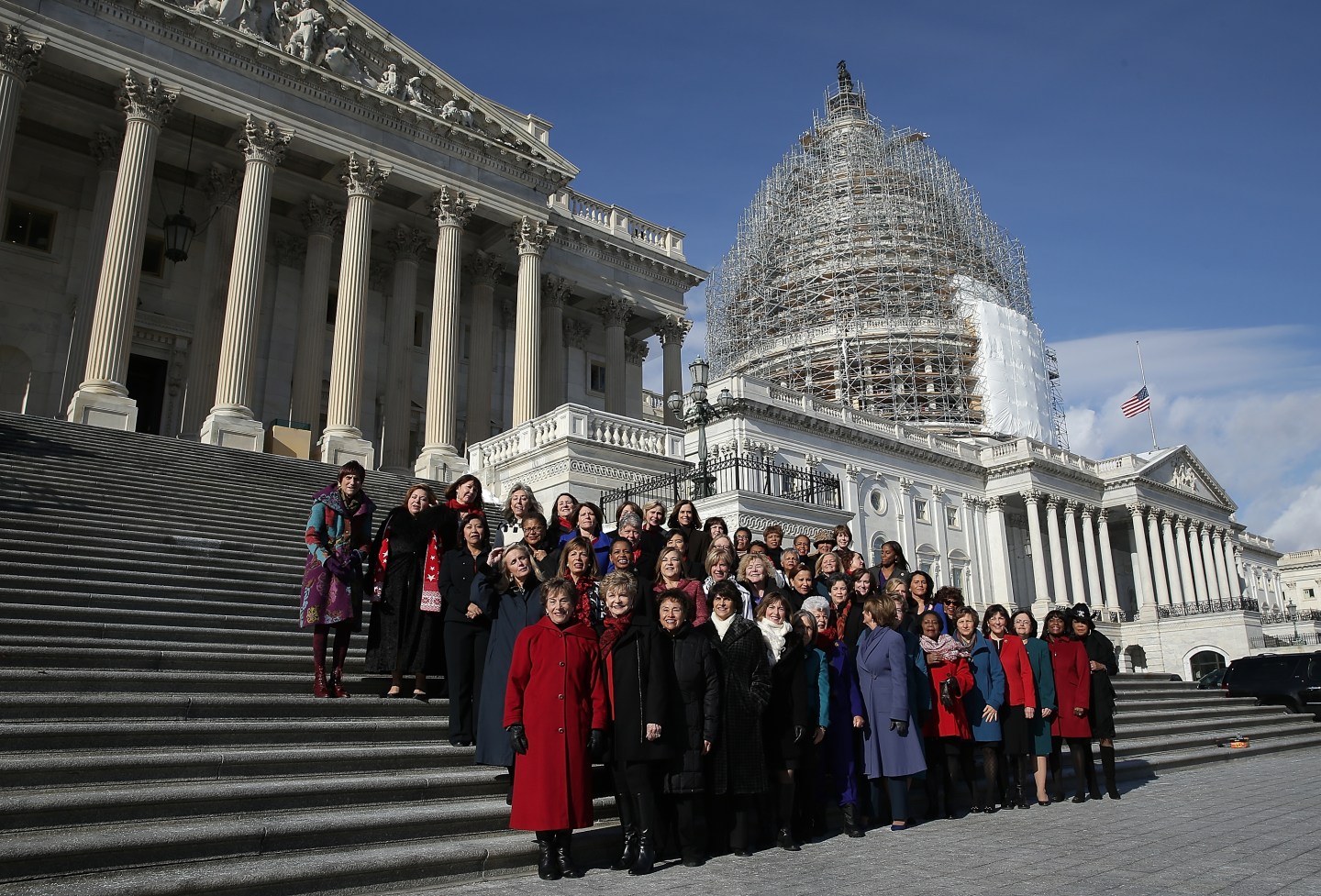 House Minority Leader Nancy Pelosi Holds Ceremonial Swearing-In For 65 House Democratic Women