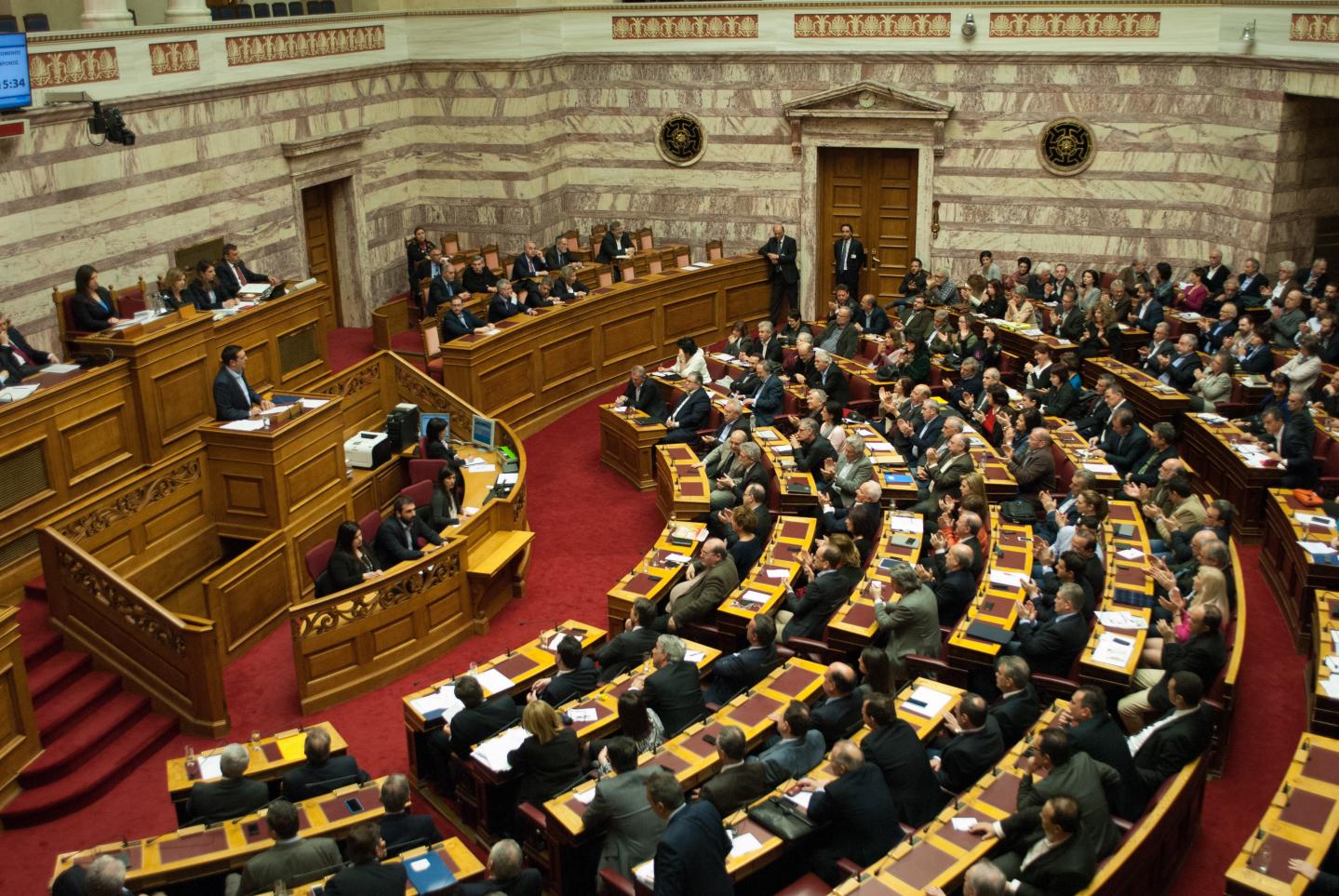 The Greek Prime Minister Alexis Tsipras presented a session