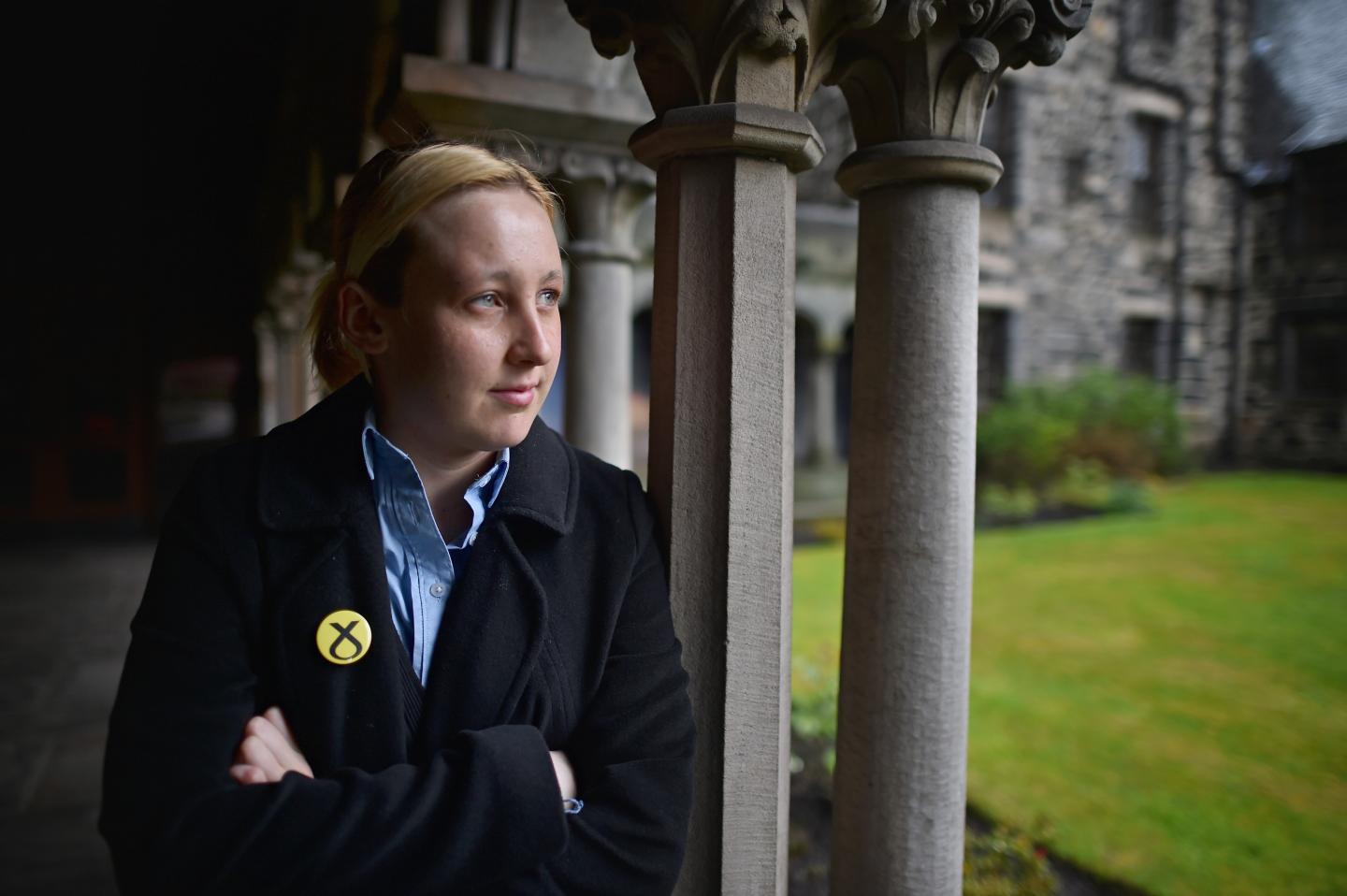 Cafe Visit With Young SNP Student Candidate