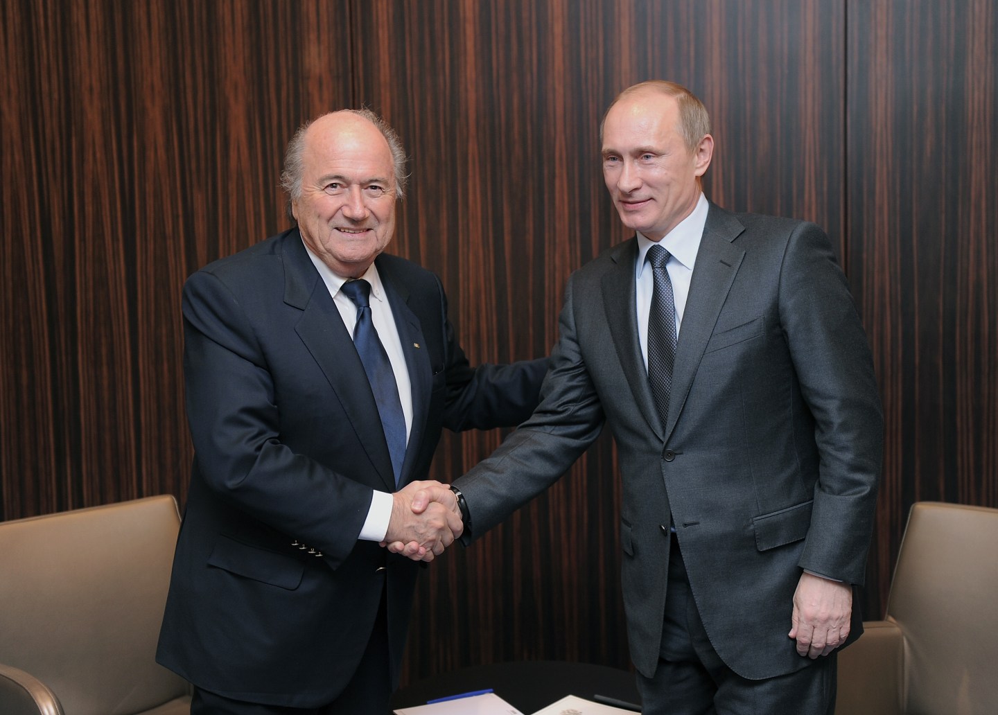 FUSSBALL AUSRICHTER der FIFA WM 2018: RUSSLAND/ Putin und Blatter