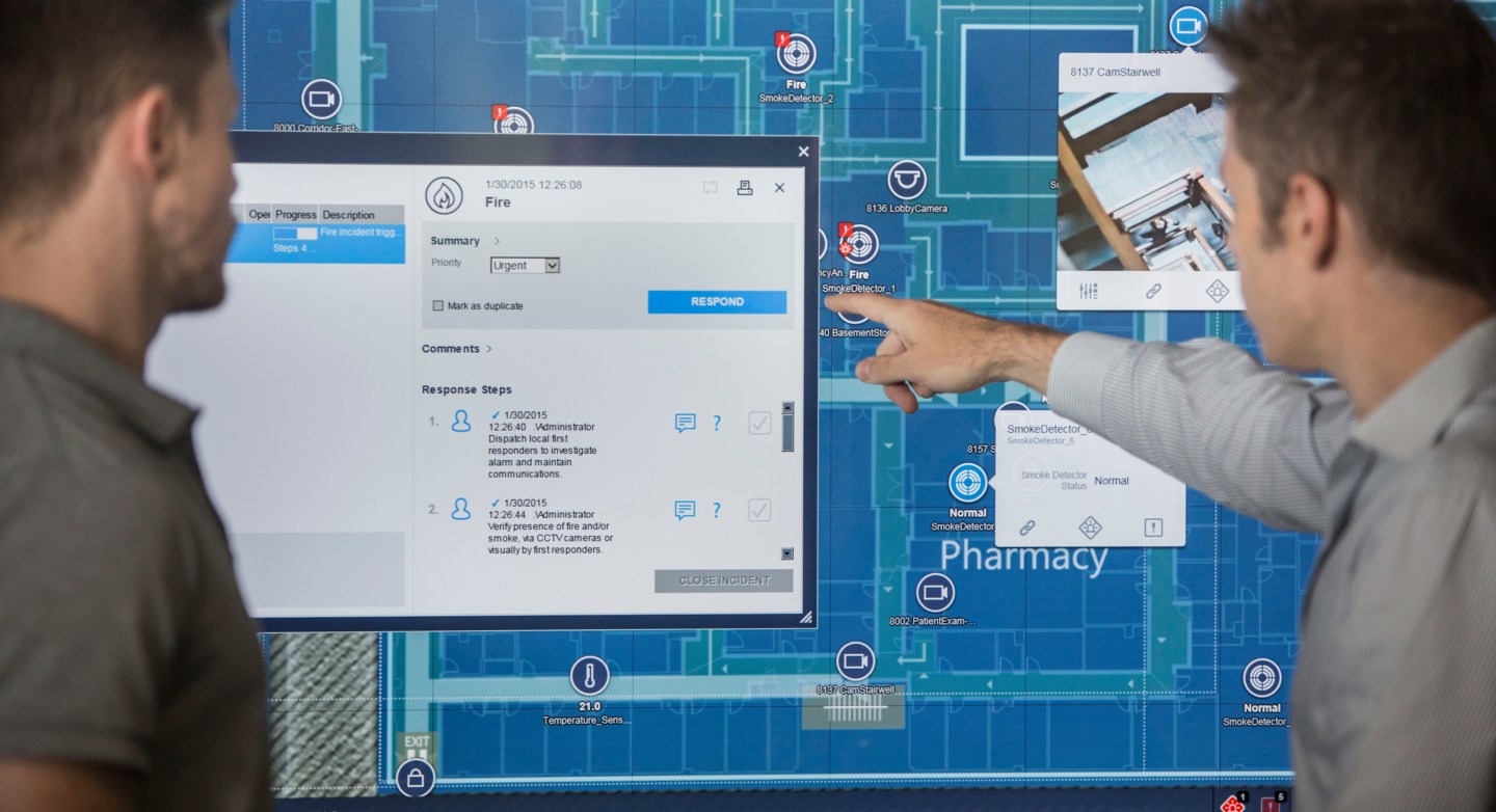 The Honeywell Command Wall.