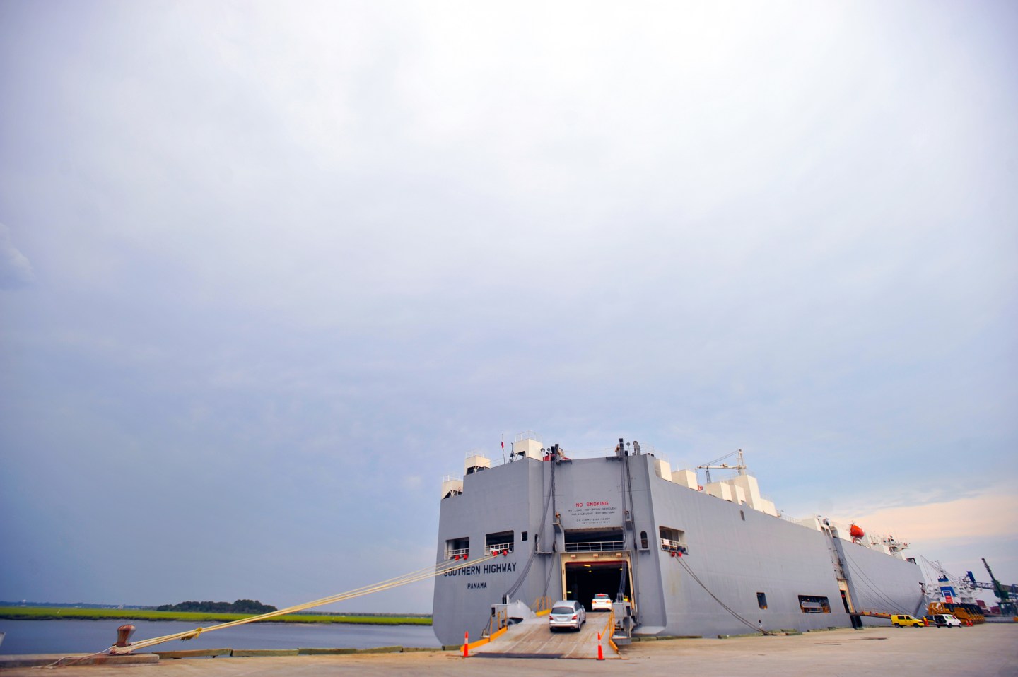 Agg Breakbulk and birds on pond