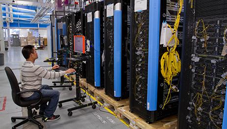 Hewlett-Packard ProLiant commercial data servers are assembled in Houston.