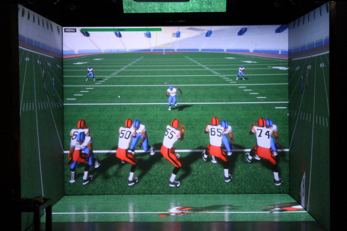 The Eon Sports football simulation lets players practice in virtual reality