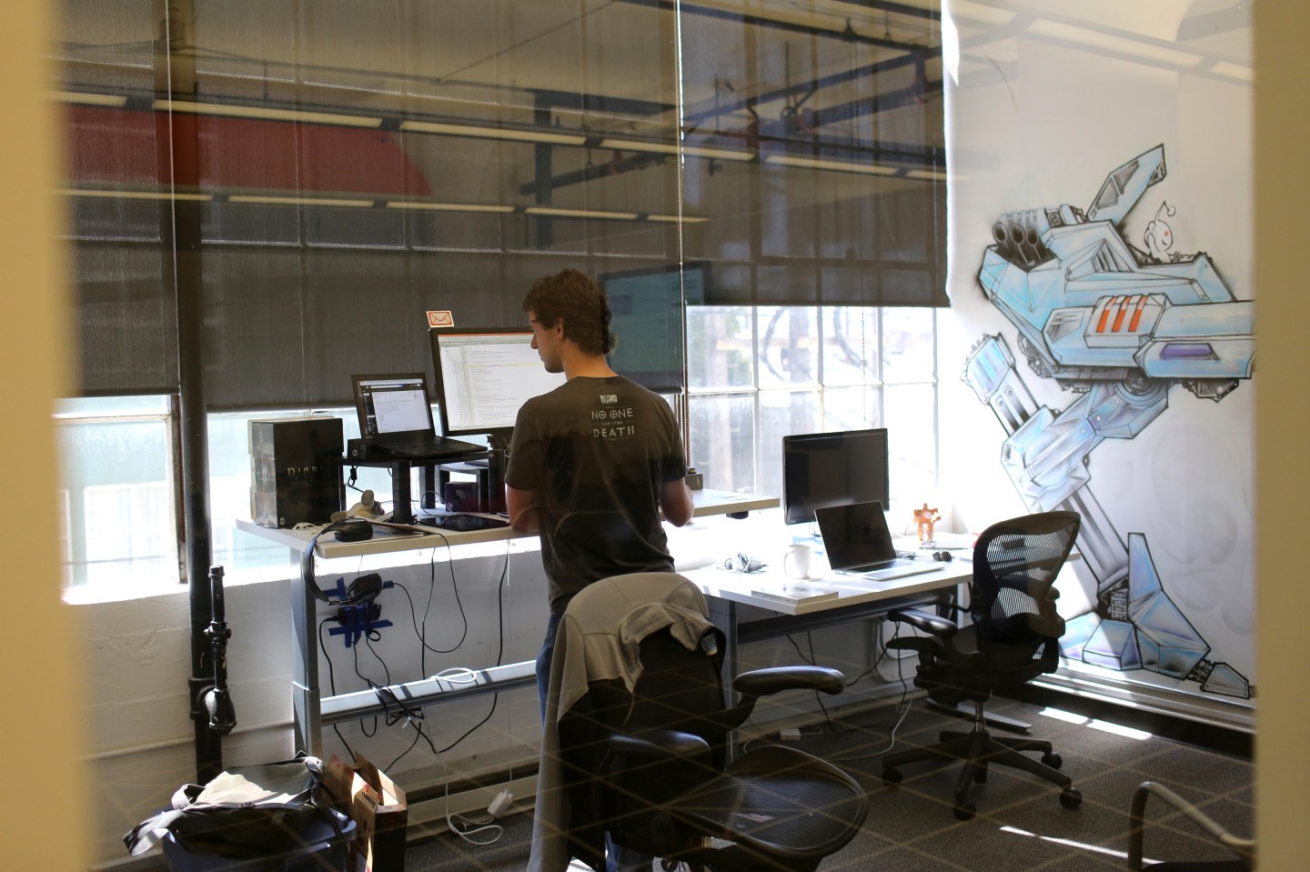 Reddit programmer Keith Mitchell works in his office at the company's headquarters in San Francisco