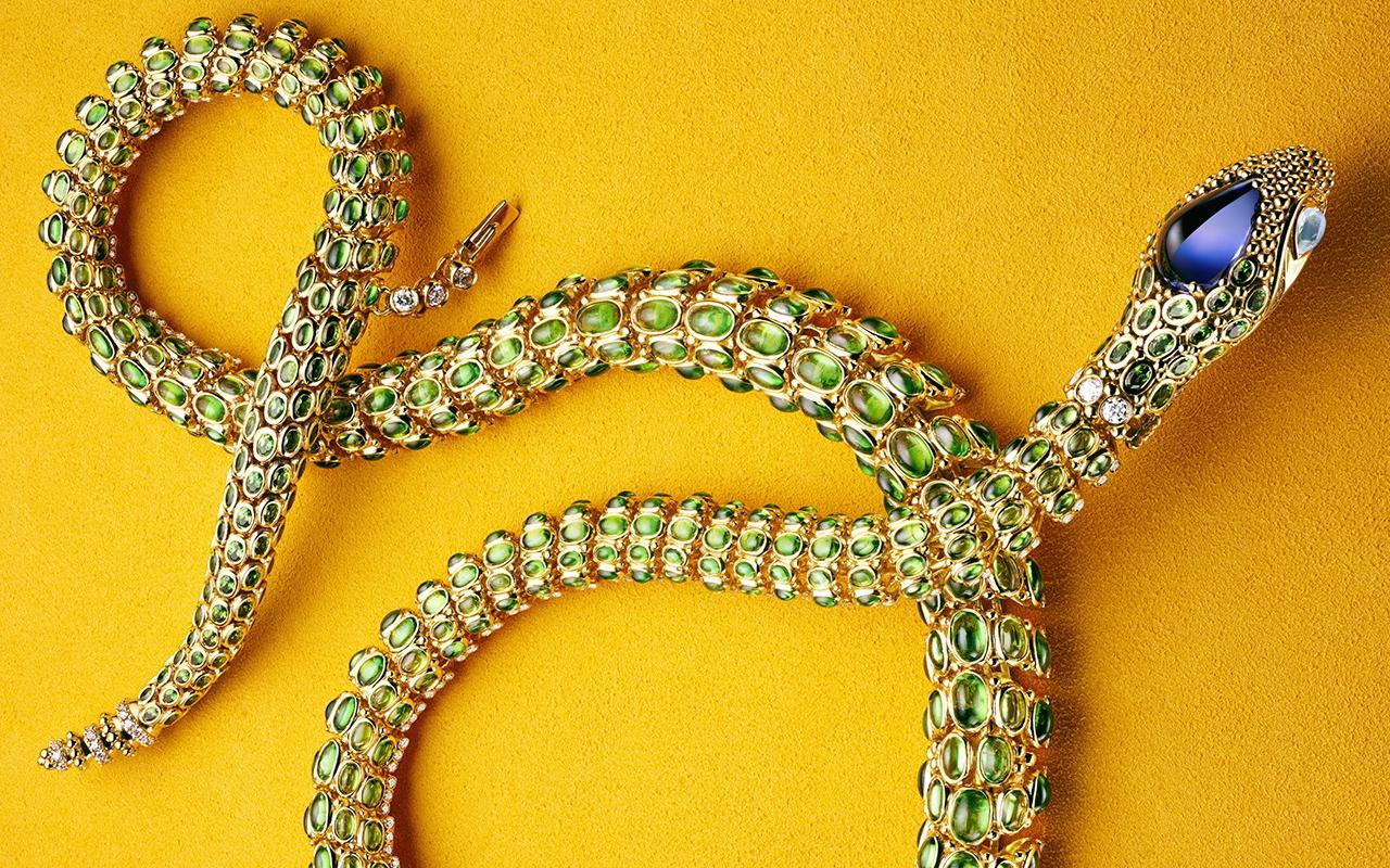 Temple St Clair Secret Garden Serpent necklace
