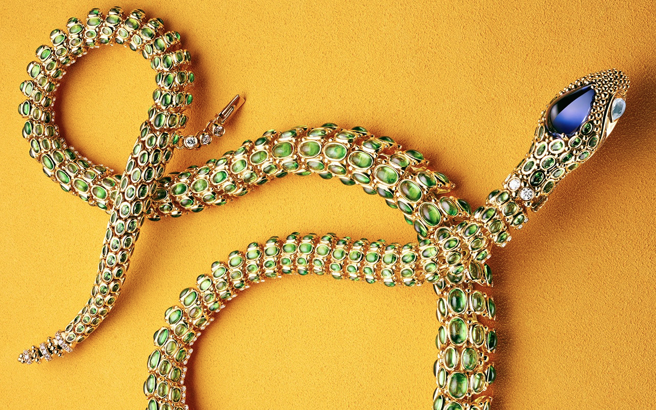 Temple St Clair Secret Garden Serpent necklace