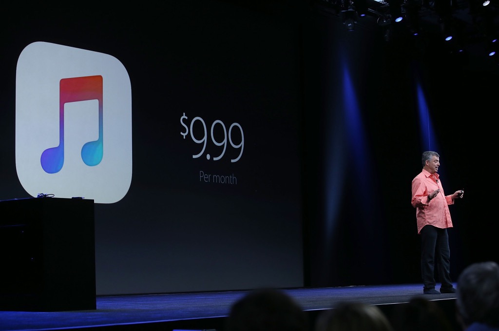 Cue, unbuttoned and untucked, introducing Apple Music at WWDC