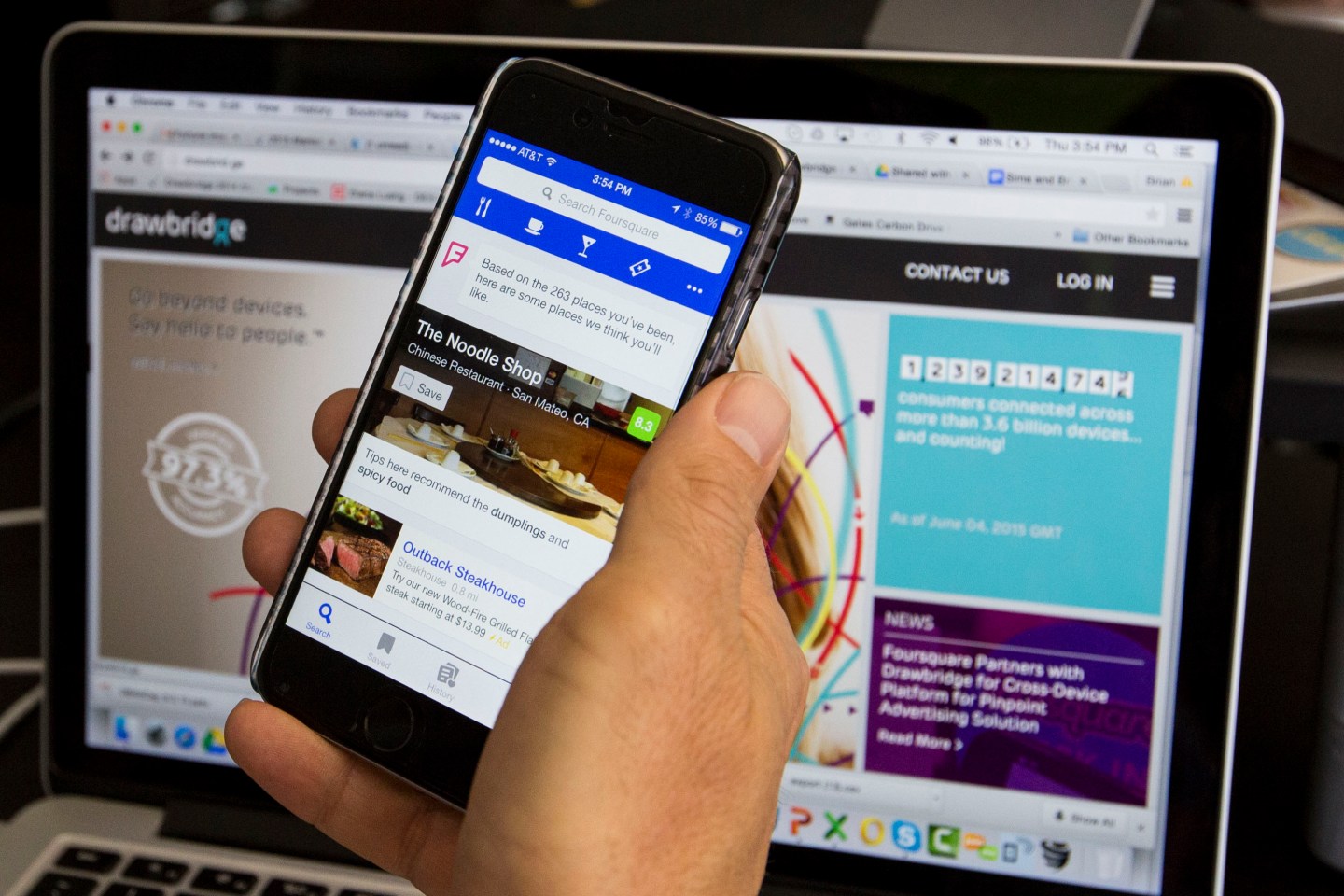 Drawbridge partnership with Foursquare