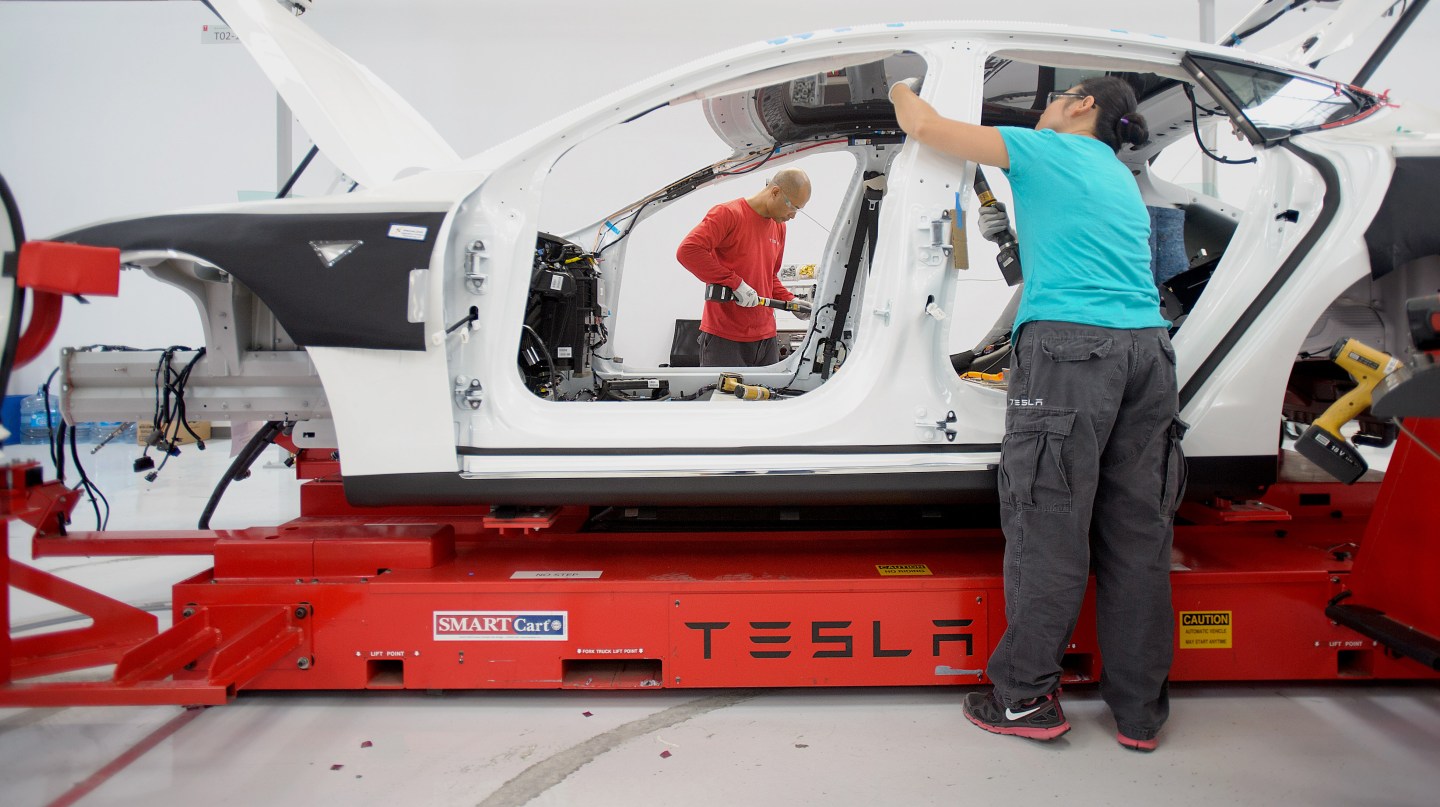 Tesla Motor Co's Plant As Production Of The Model S Speeds Up