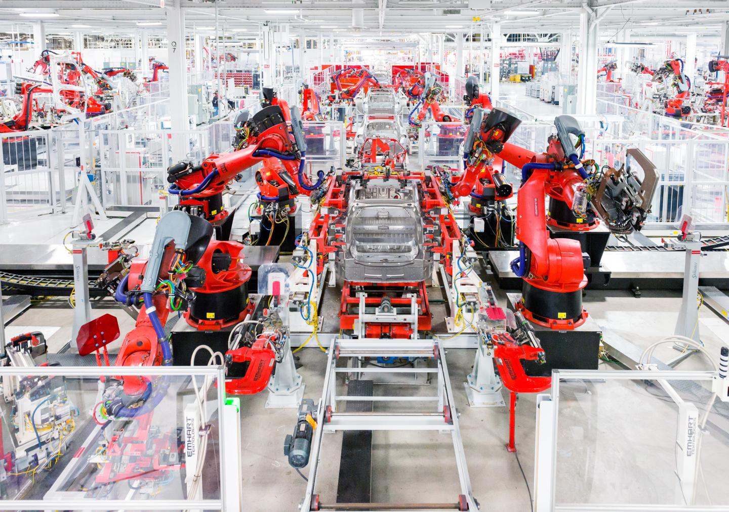 Tesla assembly line