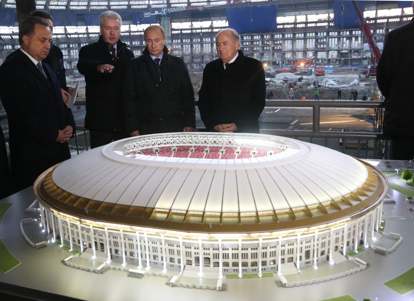 Russian President Vladimir Putin Visits Luzhniki Stadium