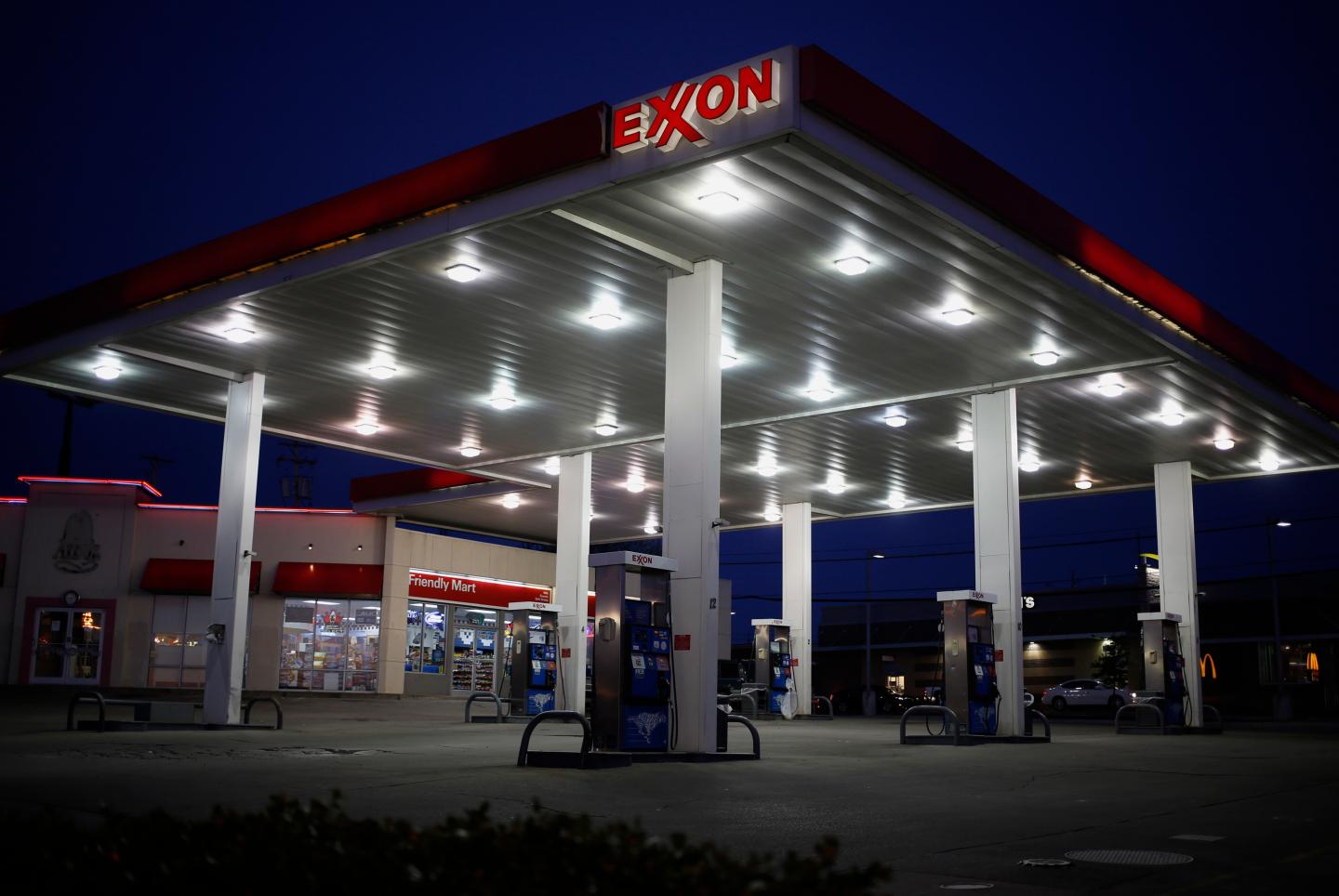 An Exxon Mobil Corp. Gas Station Ahead Of Earnings Figures