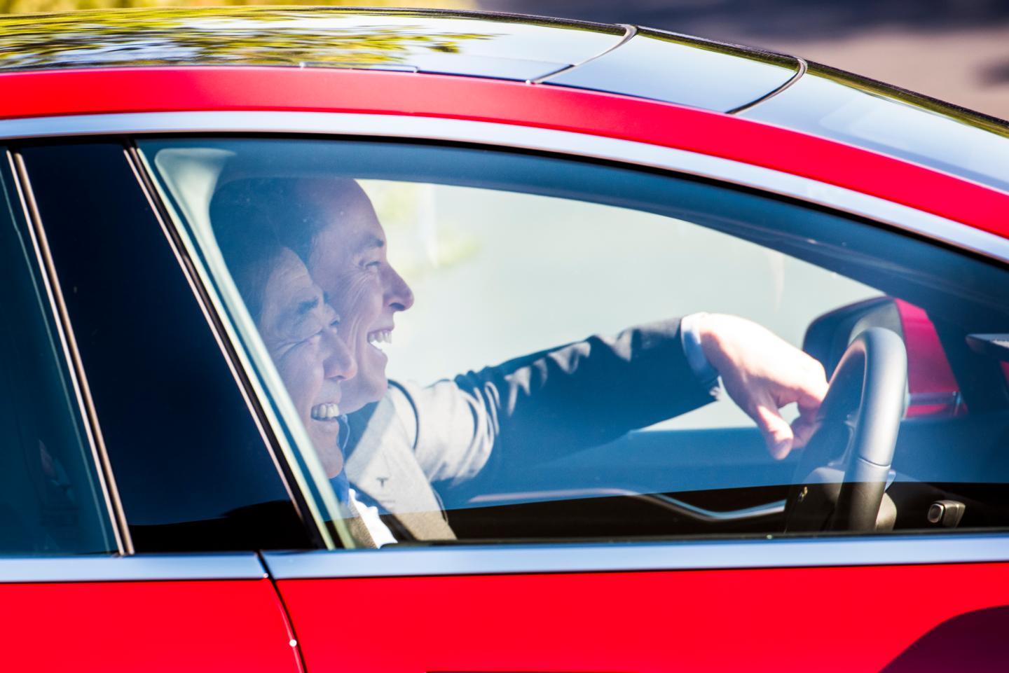 Japan Prime Minister Shinzo Abe Meets With Tesla Motors Inc. Chief Executive Officer Elon Musk