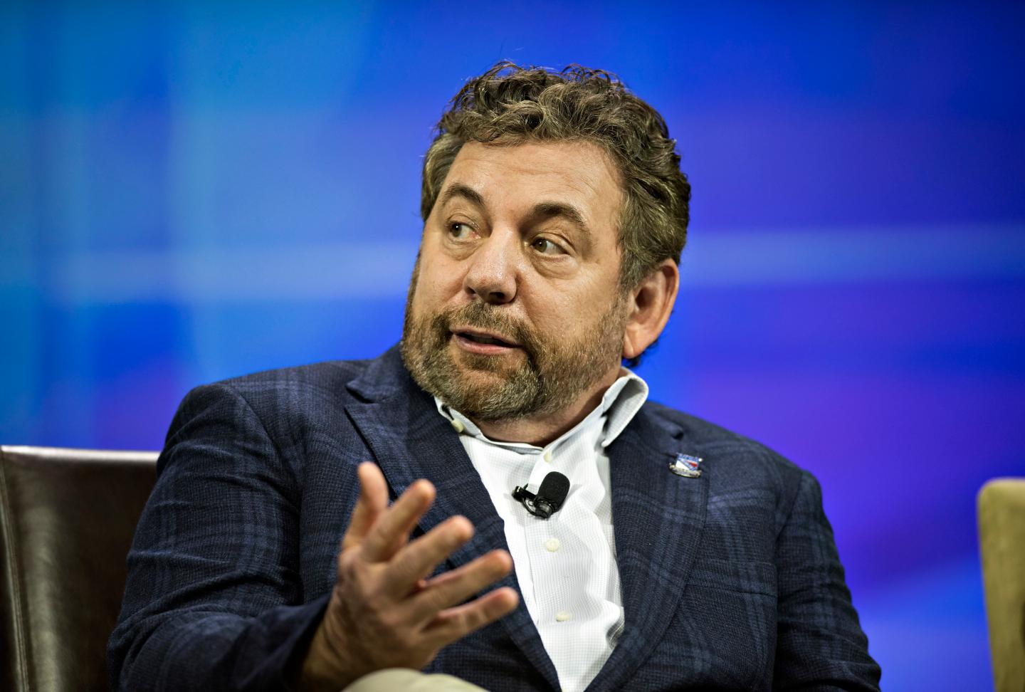 James "Jim" Dolan, president and chief executive officer of Cablevision Systems Corp., speaks at INTX: The Internet &amp; Television Expo in Chicago, Illinois, U.S., on Wednesday, May 6, 2015. The event, formerly known as the The Cable Show, has been the reimagined for doing business in the digital economy by the National Cable and Telecommunications Association (NCTA). Photographer: Daniel Acker/Bloomberg *** Local Caption *** Jim Dolan
