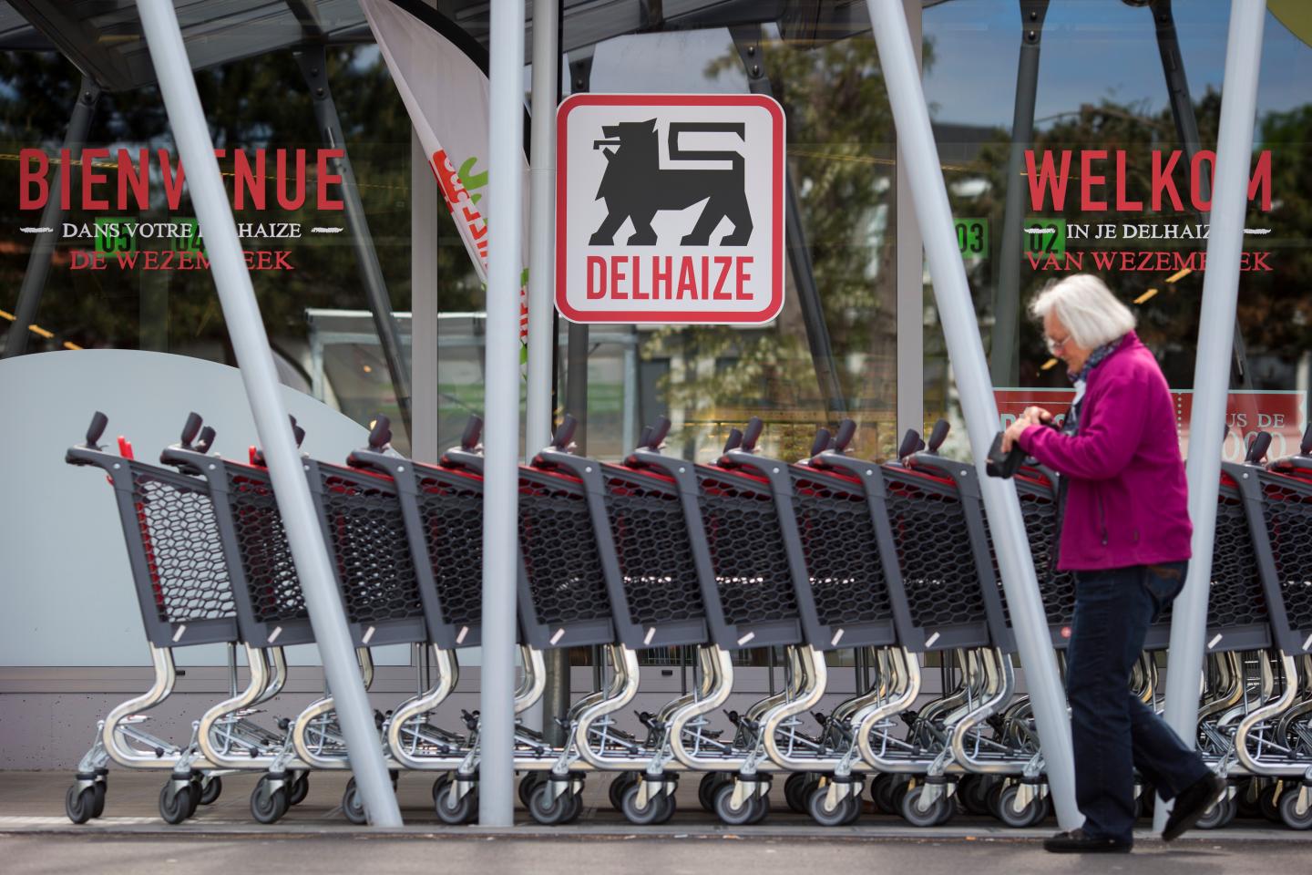 Shoppers Inside A Delhaize Group SA Supermarket As Merger With Royal Ahold NV Looms